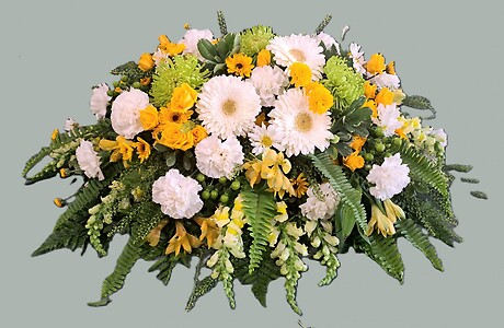Yellows &amp; Greens Casket Spray